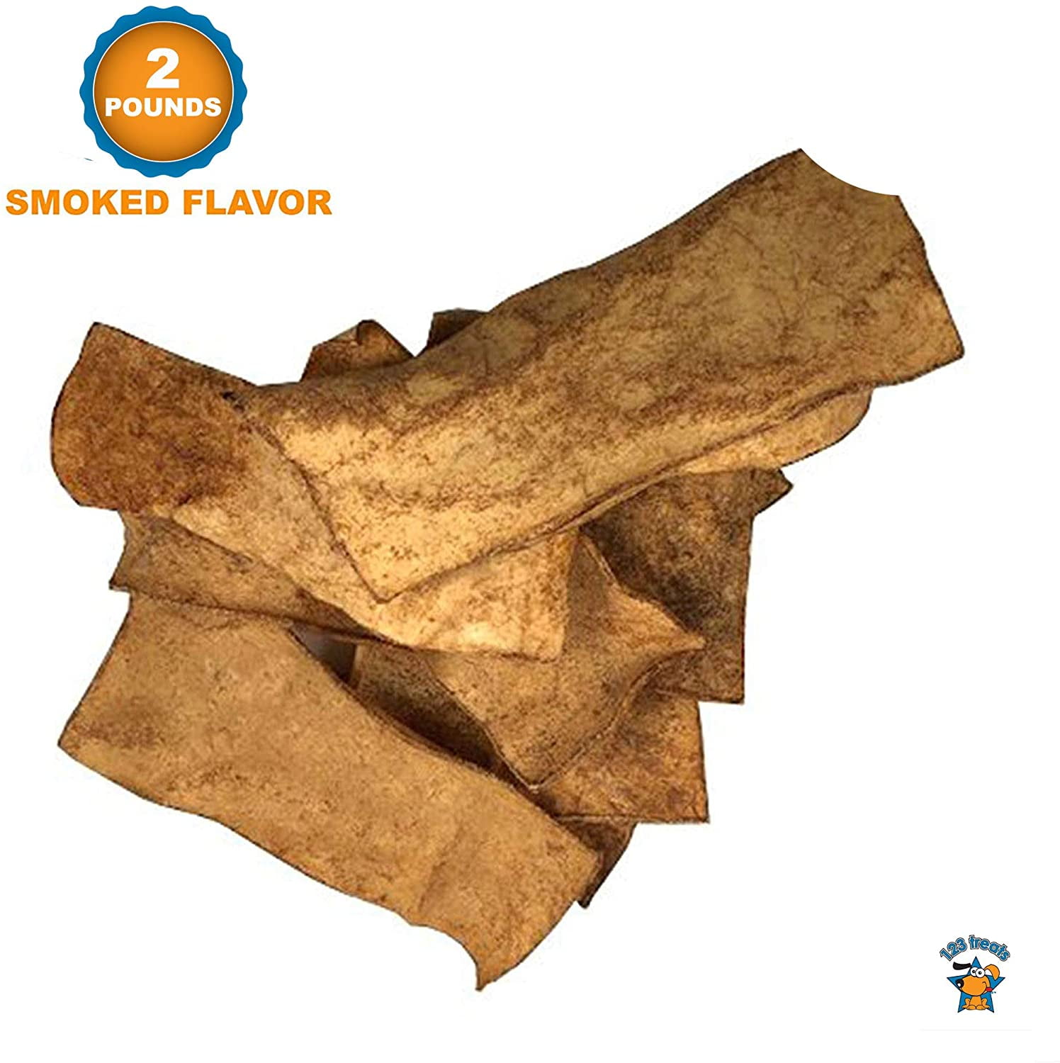 Rawhide Chips Hickory Smoked Flavor (2 Pounds) 100% Natural Rawhide