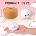 thumbnail image 6 of Dumpling Stress Reliever for Adults, Soft Slow Rising Squeeze Ball, Sensory Anxiety Relief Tool, Cute Desk Decor for Office & Home Relaxation (Clear+Pink Glitter), 6 of 10