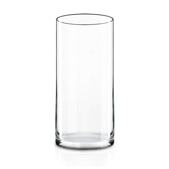 CYS Excel Vase Cylindrique en Verre Transparent (H:9 Pouces D:4 Pouces) / Choix Multiples de Tailles Vase en Verre Centre de Table / Porte-Bougie Flottant Ouragan
