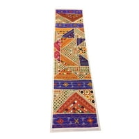 Mogul Banjara Table Runner Patchwork Embroidered Table Decor Wall Tapestry
