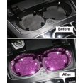 thumbnail image 3 of TiokMc 4 Pack Bling Car Coasters, Universal Anti-Slip Silicone Cup Holder with Crystal Rhinestones, Stylish Auto Interior Accessories, Pink, 3 of 8