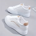 thumbnail image 4 of Women'S Platform White Sneakers That Are Lightweight, Comfortable, Versatile, And Stylish for Casual And Sporty Activities, 4 of 8