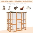 thumbnail image 4 of PawHut Large Wooden Outdoor Cat Enclosure Cage Orange, 4 of 10