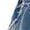 Blue, variant on XQYLOS Girls' Stretch Denim Skirt, Mid-Length A-Line Skirt for All Seasons, Comfortable Casual Skirt with Side Slits