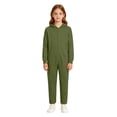 thumbnail image 4 of Boys’ Hooded One Piece Jumpsuit, Long Sleeve Solid Color Zip Up Onesie, Casual Halloween Costume for Kids, 4 of 8