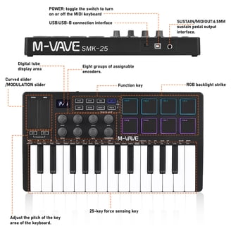 Alesis V Mini Portable 25-Key USB MIDI Controller - Walmart.com