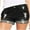 Black, variant on Fsgntruao Denim Shorts for Women Mid Rise Summer Shorts Jean Shorts Stretchy Folded Hem Hot Short Jeans Solid Color Straight Stretch Jeans