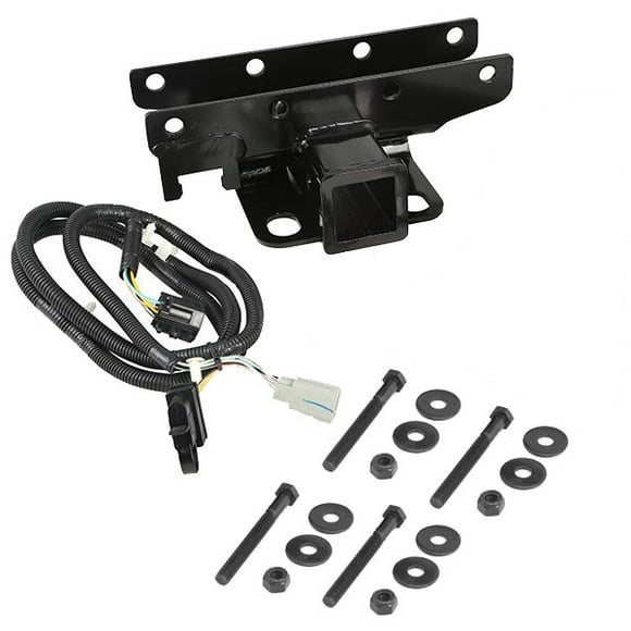 Fits 2007-2018 Jeep Wrangler JK Rugged Ridge Trailer Hitch Rear 11580.51 Hitch Kit; Class III; 2 Inch Receiver; With Wiring Harness