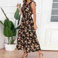 thumbnail image 1 of SMihono Robe Maxi Bohème d'Été pour Femmes Grande Taille Mode Décontractée Printemps et Été Imprimé Floral Sans Manches Col en V Robe de Plage, 1 of 8