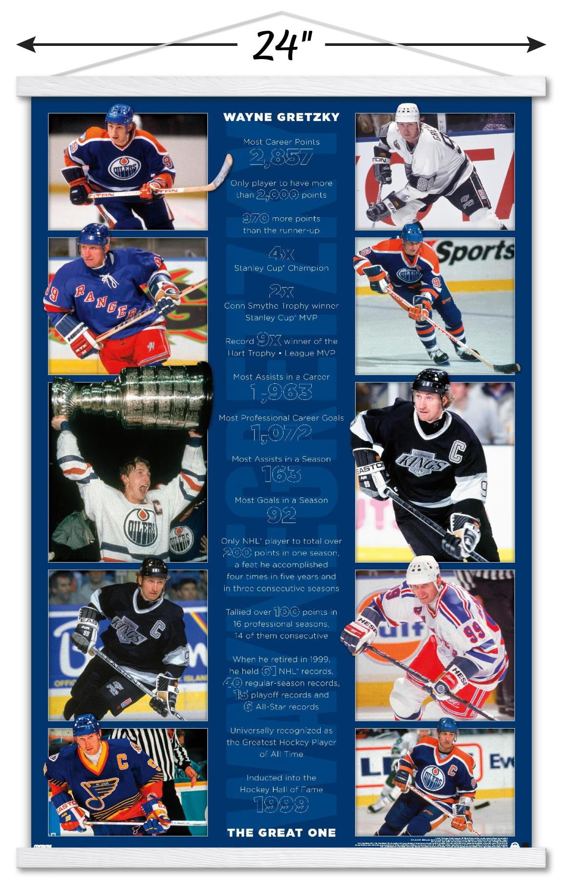 Wayne Gretzky - Stats Wall Poster with Magnetic Frame, 22.375" x 34"