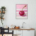 thumbnail image 3 of Stupell Industries Contemporary Cherry on Pink Stripes Gray Framed Giclee Art, 16 x 20, by The Prints Vibe, 3 of 8