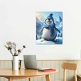 thumbnail image 3 of Acheng Scarf Penguin, Art Animal Pictures, Art Home Wall Decor 12x16 in, 3 of 5