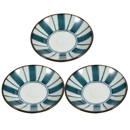 

3pcs Kitchen Snack Plates Ceramic Seasoning Dishes Appetizer Serving Tray