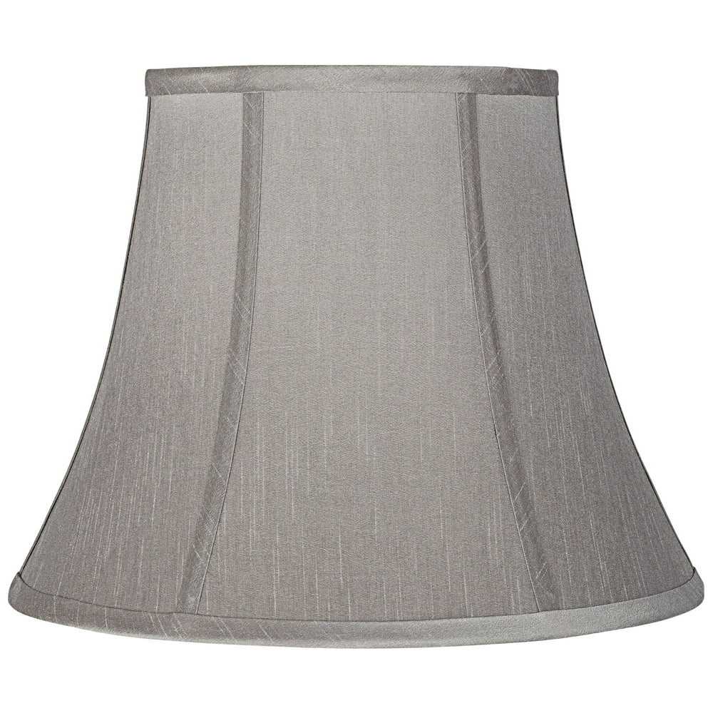 Brentwood Pewter Gray Medium Bell Lamp Shade 8" Top x 14" Bottom x 11