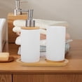 thumbnail image 4 of Niceauty 1 Set of Bathroom Accessories Set Bathroom Cup and Soap Dispenser White, 4 of 6