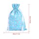 thumbnail image 3 of Bolsa de dulces de Navidad con cordón para galletas, aperitivos, bolsa de embalaje, regalo de fiesta impreso de Navidad, decoraciones de Año Kits de decoración para fiestas azul claro medio Inteprter HA001673-04, 3 of 6