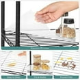 thumbnail image 4 of 7-Tier Metal Storage Shelves Wire Shelving Unit Garage Shelving Storage Rack Kitchen Living Room 8 Hooks Adjustable Shelves Total Max. Load 616 lb Black, 4 of 9