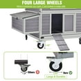 thumbnail image 3 of Aivituvin Large Chicken Coop on Wheels, Mobile Wooden Hen House Poultry Cage with Nesting Boxes for 6-8 Chickens, Weatherproof, 3 of 8
