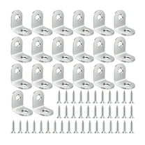 TALENO 20 PCS Heavy Duty Corner Brace,Stainless Steel Joint Right Angle Brackets with Screws,90 Degree Wall Brackets Hanger for Shelves,Tables,Dressers,Chairs,Silver