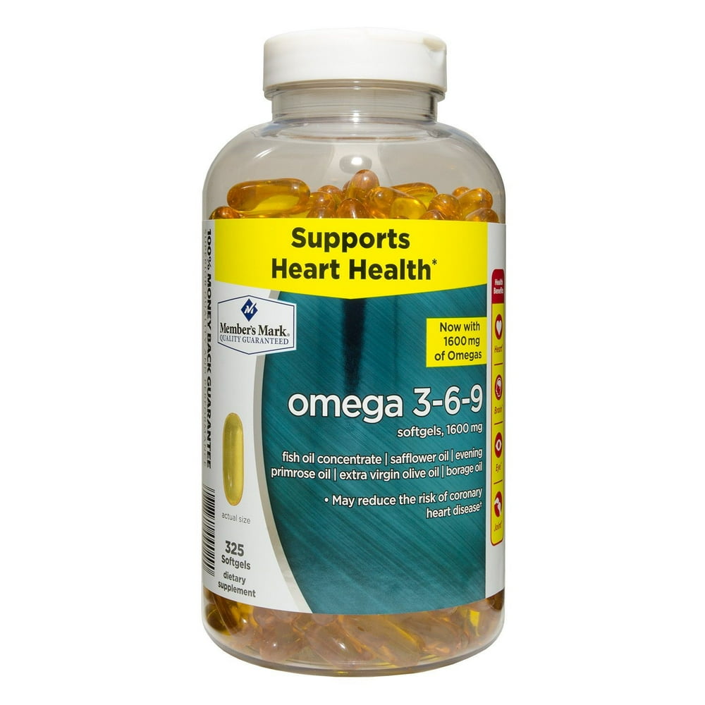 Member's mark omega 369 dietary supplement, 325 ct
