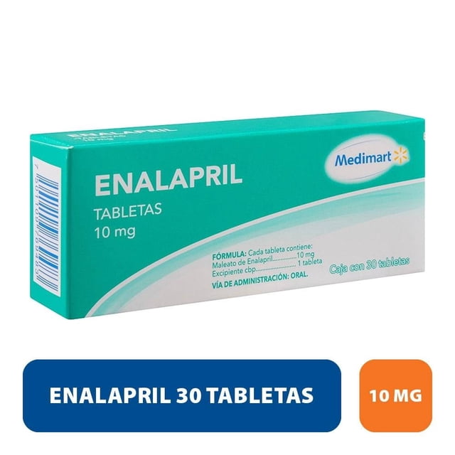 Enalapril Medimart 10 mg, 30 tabletas