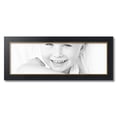 thumbnail image 2 of ArtToFrames 30x10 CM / 11.81x3.94 INCH Black Picture Frame, This 2.00 Inch  MDF Poster Frame is Black Velvet with Gold - 2 (CMWOM-4692), 2 of 7