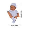 thumbnail image 3 of 7.87 Inch Soft Newborn Baby Dolls Vinyl Baby Dolls With Clothes Set Including Pacifier Realistic Doll Look Real, 3 of 7