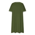 thumbnail image 6 of Vetsdori Short Sleeve Mini Dresses for Junior Summer Plain Sundress Party,Holiday Outfits Crew Neck Womens Dress A-Line, 6 of 9