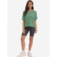thumbnail image 6 of Summer Tops Womens Solid T Shirts for Women Loose Shirts Basic Tee, 6 of 6