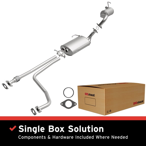 BRExhaust OE Replacement Exhaust System Kit 106-0712: Compatible with 1997-2000 INFINITI QX4 3.3L, 1996-2000 Nissan Pathfinder 3.3L