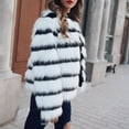 thumbnail image 5 of Guzom Womens Faux Fur Coats- Loose Long Sleeve Winter Jackets White, 5 of 7