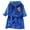 ZD Blue, variant on Girls Robe Children's Long Sleeved Flannel Hooded Robe with Pockets Warm Pajamas Homewear Bathrobe Toddler Robes Grey 2 Years-3 Years