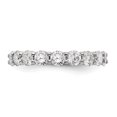 thumbnail image 3 of 14K White Gold Ring Band Eternity Diamond Round Polished Shared Prong 3ct , Size 8, 3 of 5