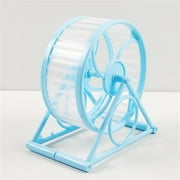 Hamster Wheel,Hamster Exercise Wheel Silent Treadmill Running Cage with Bracket Suitable for Hamsters Golden Bears Gerbils,Blue