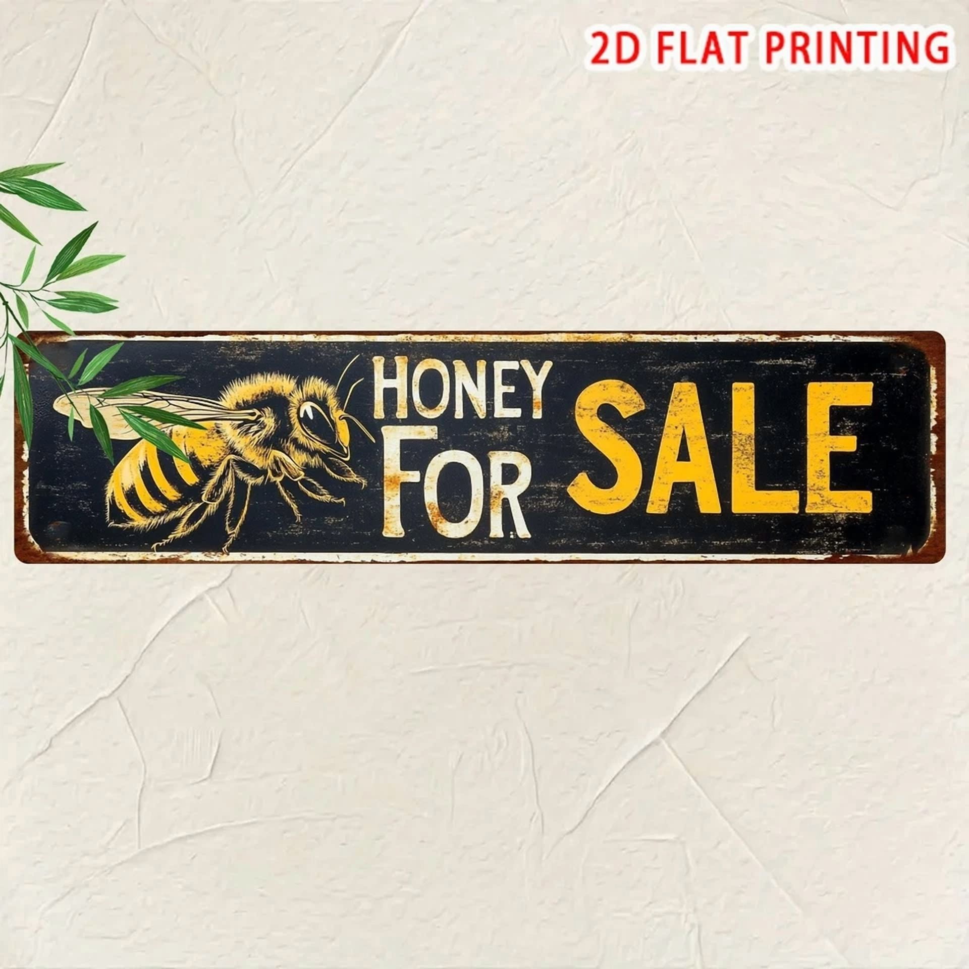 PURELY- Honey For Sale Yard Sign 16X4In Metal Tin Sold Sign For Farm Garden Lawn Outdoor