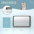 thumbnail image 2 of Stainless Steel Cat Litter Box, 4in Shallow Litter Box for Senior Cats and Kittens, Large Metal Litter Pan Nonstick Odor Control Anti-Corrosion, 2 of 6