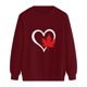thumbnail image 4 of Gibobby Sudaderas para mujer Sudadera con capucha informal de manga larga con cuello redondo y estampado de de arce para mujer (Vino, XXL), 4 of 5