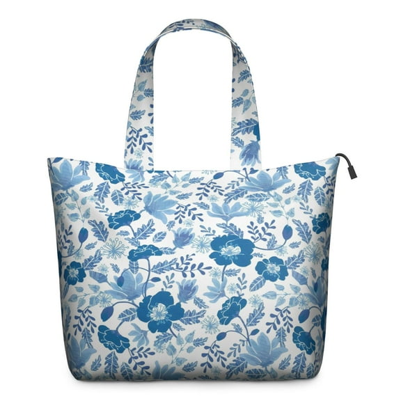 Pioneer Flower Floral Print Pattern Travel Tote Bags for Women Carry On,Large Weekender Bags for Women Travel,Multi Functional Duffle Bag for Work,Shopping,Sports