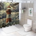thumbnail image 7 of Pratyus Lighthouse Seagulls Clouds Printed Shower Curtain 100% Polyester Fiber Bathroom Decoration Washable Curtain with Hooks 60x72, 7 of 7