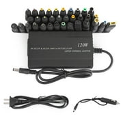 Motor Genic 120W Universal Power Supply Charger for PC AC/DC Power 34 Tips US Plug Adapter Computer