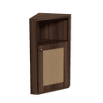 thumbnail image 5 of MIDOQIN 31.89" Bathroom Corner Cabinet, Farmhouse Floor Corner Cabinet with Rattan Barn Door and Adjustable Shelf, Narrow Corner Storage Organizer for Bathroom, Living Room, Kitchen, 5 of 8