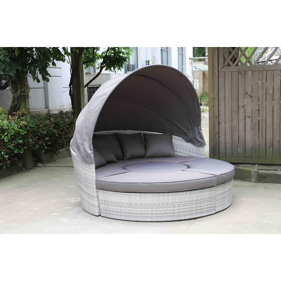 Sogno XL 79"W Bain de soleil patio en osier toutes saisons