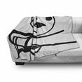 thumbnail image 3 of Humor Soft Flannel Fleece Blanket, Funny Stickman on the Table with Grumpy Forever Alone Facial Expression Design, Cozy Plush for Indoor and Outdoor Use, 70" x 90", Black and White, by Ambesonne, 3 of 6