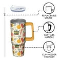 thumbnail image 3 of Christmas Day 30oz Travel Tumbler with Handle and Straw Lid, Stainless Steel Insulated Mug, Leak Proof Coffee Cup, Winter Gifts for Women, 3 of 5