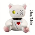 thumbnail image 3 of Peluche de chat gothique effrayant, jouets en peluche de chat fou, poupée d'animaux en peluche de chat effrayant pour décoration de chambre d'halloween, 3 of 4