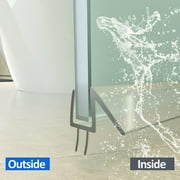 AFQH 2-Pack Shower Door Bottom Seal Sweep Water Barrier Stop Shower Leaks for Frameless Glass Rail