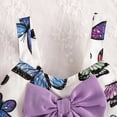 thumbnail image 4 of LNMQLPDBS Short Sets for Girls Preety Butterfly Print Trendy Shirt and Solid Color Shorts 2pcs Set Toddler Girls Cute Summer Clothes Baby Set for Vacation Tour and Family Photo Purple 3-4 Years, 4 of 9