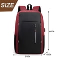 thumbnail image 2 of Mochila para portátil con puerto de carga USB para hombres y mujeres, color rojo, 2 of 6