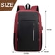 thumbnail image 2 of Mochila para portátil con puerto de carga USB para hombres y mujeres, color rojo, 2 of 6