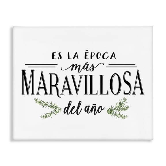 Stupell Industries Época Mas Maravillosa Holiday Painting Wrapped Canvas Art Print Wall Art, 20 x 16